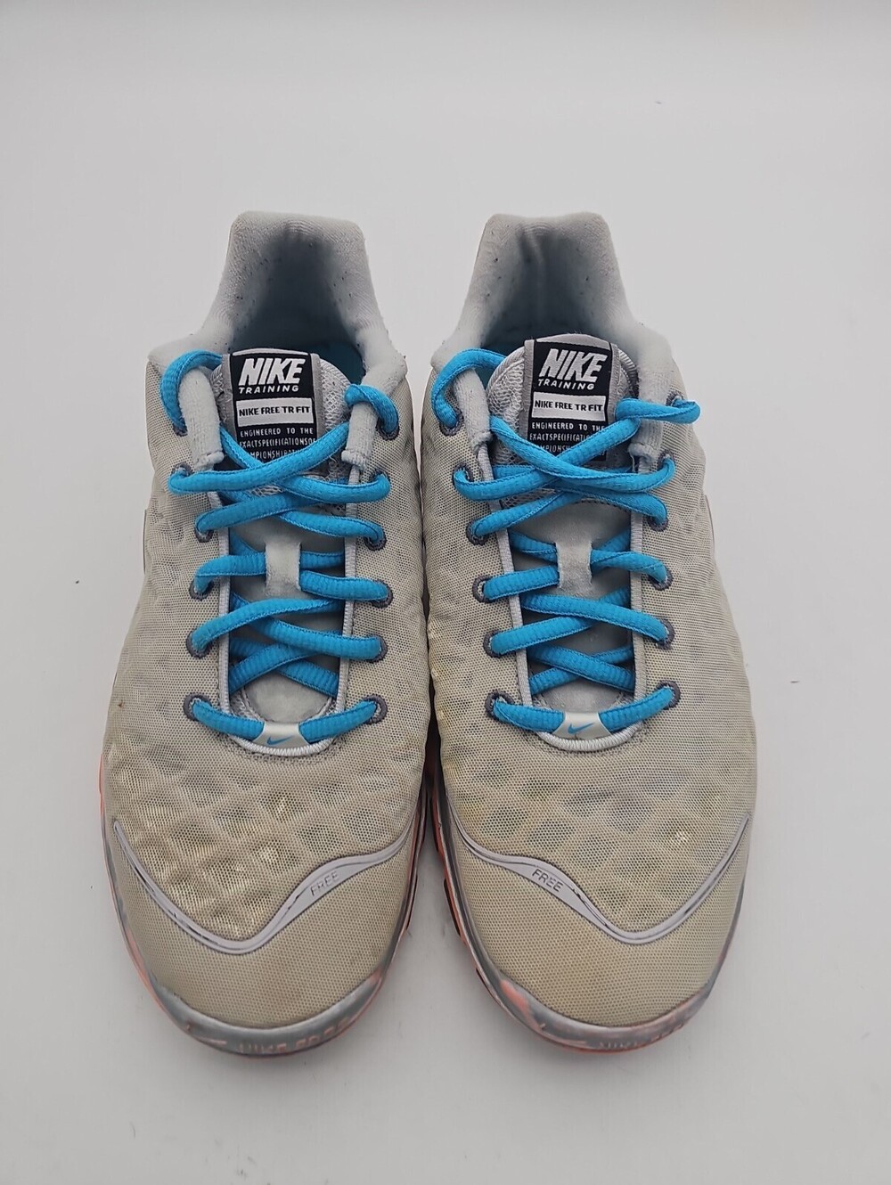 Nike Free TR Fit Gray Orange Blue Women's Training Shoes Size 9.5 429785-005 (77